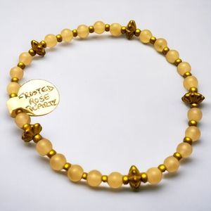 Wisconsin Monarch's Rose Quartz Bracelet.